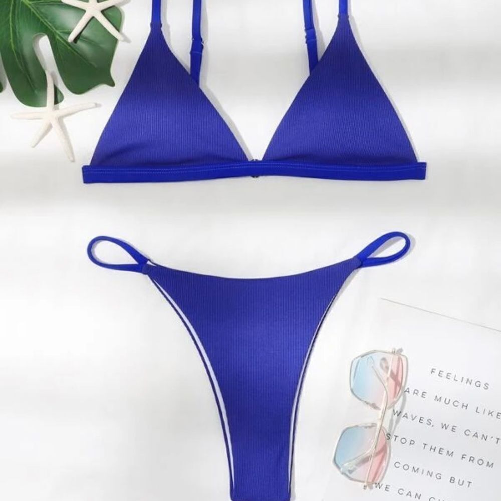 Shein ribbed triangle bikini - Picture 7 of 9